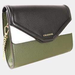 Charriol Green Leather Forever Crossbody