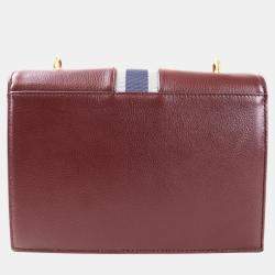 Pre Owned Charriol Bordeaux Leather Deauville Crossbody