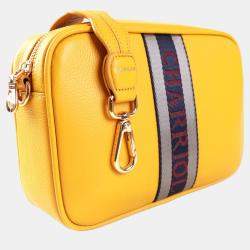 مملوكة مسبقًا Charriol Yellow Leather Deauville Crossbody