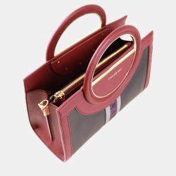 Pre Owned Charriol Bordeaux Leather Deauville Handbag