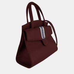 Charriol Bordeaux Leather Deauville Handbag