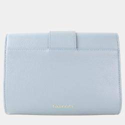 Pre Owned Charriol Light Blue Leather MARIE OLGA Crossbody
