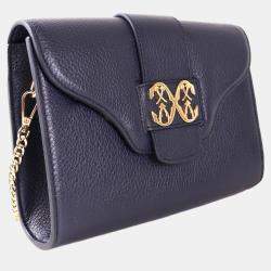 Pre Owned Charriol Dark blue Leather MARIE OLGA Crossbody