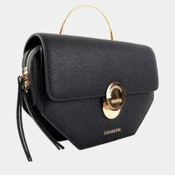 Charriol Black Leather Cetic Legacy Crossbody