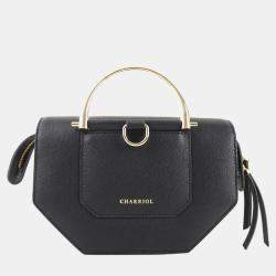 Charriol Black Leather Cetic Legacy Crossbody