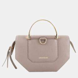 Charriol Grey Leather Cetic Legacy Crossbody