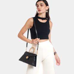Pre Owned Charriol Black Leather Laetitia Crossbody