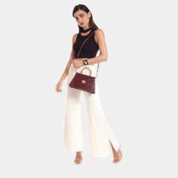 Pre Owned Charriol Bordeaux Leather Laetitia Crossbody