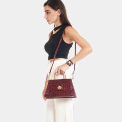 Pre Owned Charriol Bordeaux Leather Laetitia Crossbody