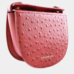 Charriol Bordeaux Leather Passion Ostrich Crossbody