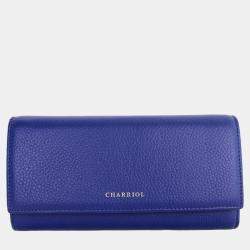 Pre Owned Charriol Navy Leather  Wallet