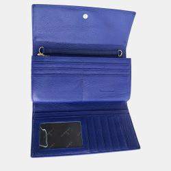 Pre Owned Charriol Navy Leather  Wallet