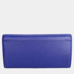 Pre Owned Charriol Navy Leather  Wallet