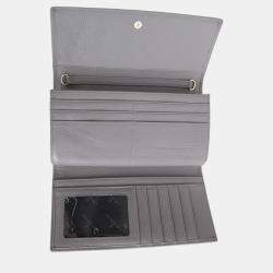 Pre Owned Charriol Grey Leather Wallet