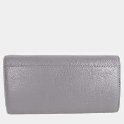 Pre Owned Charriol Grey Leather Wallet