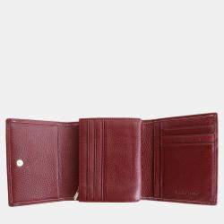 Pre Owned Charriol Bordeaux Leather  Wallet