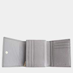 Pre Owned Charriol Grey Leather Wallet