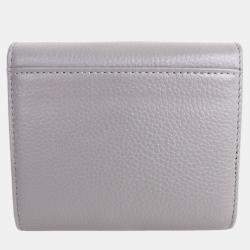 Pre Owned Charriol Grey Leather Wallet