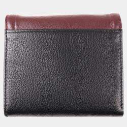 Pre Owned Charriol Black/Dark Pink Leather Forever Wallet
