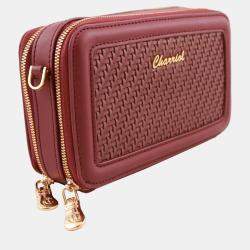 Pre Owned Charriol Burgundy Leather Christina Wallet
