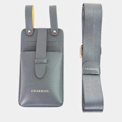 Pre Owned Charriol Grey / Yellow Leather  Mobile Accessories