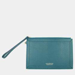 Charriol Green Leather Chameleon Pouches