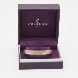 Pre Owned Charriol Forever Gold Tone Stainless Steel Bangle Bracelet L
