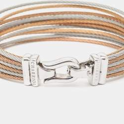 Charriol Brilliant Two Tone Meal Cable Bangle Bracelet