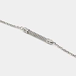 Charriol  Butterfly Enamel Silver Tone Necklace