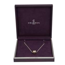 Pre Owned Charriol Forever Gold PVD Coated Cable Ring Pendant Necklace