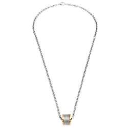 Pre Owned Charriol Forever Gold PVD Coated Cable Ring Pendant Necklace