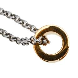 Pre Owned Charriol Forever Gold PVD Coated Cable Ring Pendant Necklace