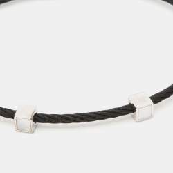 Charriol Laetitia Black PVD Coated Steel Mother of Pearl Station Bangle Braclet