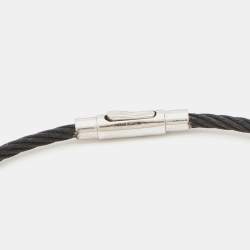 Charriol Laetitia Black PVD Coated Steel Mother of Pearl Station Bangle Braclet