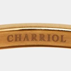 Pre Owned Charriol Gold Tone Two Twisted Cable Forever Thin Bangle S