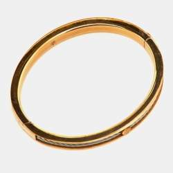 Pre Owned Charriol Gold Tone Two Twisted Cable Forever Thin Bangle S