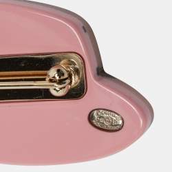 Pre Owned Chanel Hat Resin Gold Tone Brooch