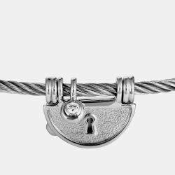 Charriol My Heart Sterling Silver and Cubic Zirconia Bangle Bracelet