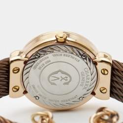 Charriol Mother of Pearl Rose Gold Plated Stainless Steel St-Tropez ST30PW.563.003 Women's Wristwatch 30 mm