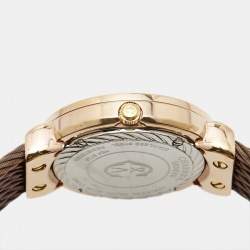 Charriol Mother of Pearl Rose Gold Plated Stainless Steel St-Tropez ST30PW.563.003 Women's Wristwatch 30 mm