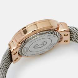 Pre Owned Charriol Mother Of Pearl Gold Plated And Stainless Steel St-Tropez ST30PC.560.014 Women's Wristwatch 30 mm