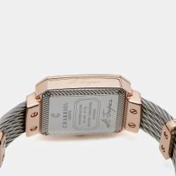 Pre Owned Charriol Mother Of Pearl Diamond Two-Tone Stainless Steel St-Tropez STREP-560-001 Women's Wristwatch 30 mm