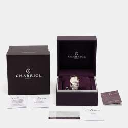 Pre Owned Charriol Mother Of Pearl Diamond Two-Tone Stainless Steel St-Tropez STREP-560-001 Women's Wristwatch 30 mm