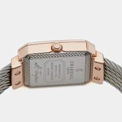 Pre Owned Charriol Mother Of Pearl Diamond Two-Tone Stainless Steel St-Tropez STREP-560-001 Women's Wristwatch 30 mm