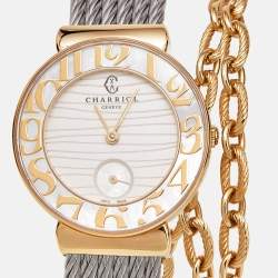 Charriol Mother Of Pearl Two-Tone Stainless Steel ST-Tropez ST30.3 Women's Wristwatch 30 mm