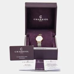 Pre Owned Charriol Mother Of Pearl Two-Tone Stainless Steel ST-Tropez Ref.028/3 Women's Wristwatch 24.50 mm