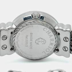 Pre Owned Charriol Mother Of Pearl Diamond Stainless Steel St Tropez Classic Ref. 028/2 Women's Wristwatch 24.50 mm