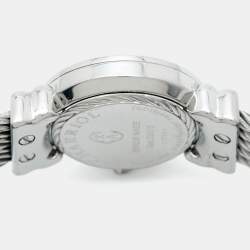 Pre Owned Charriol Mother Of Pearl Diamond Stainless Steel St Tropez Classic Ref. 028/2 Women's Wristwatch 24.50 mm