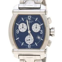 Pre Owned Charriol Blue Mother of Pearl Stainless Steel 060T.100.711 Women's Wristwatch 35 mm
