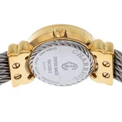 Charriol White Mother of Pearl Stainless Steel Gold Plated St-Tropez Ref.028/2 Women's Wristwatch 24.50 mm